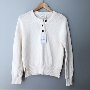 Derek Lam Henley Beige pull over sweater